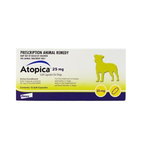 アトピカ25mgは犬用アトピー性皮膚炎のためのお薬です